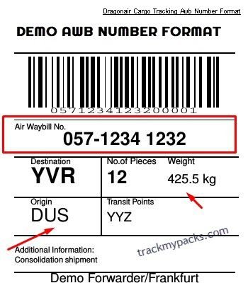 Dragonair Cargo Tracing Awb Number Form