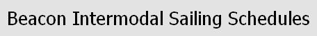Beacon Intermodal Sailing Schedule