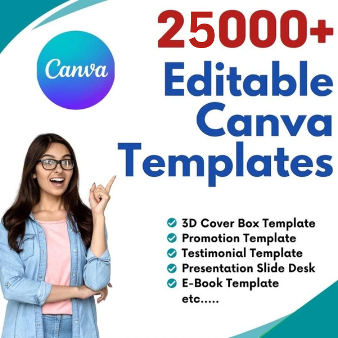 25,000 Canva Editable Templates